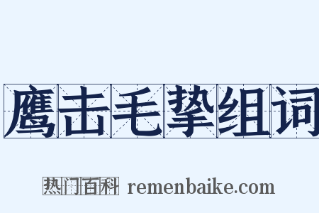鹰击毛挚组词是什么意思的图片